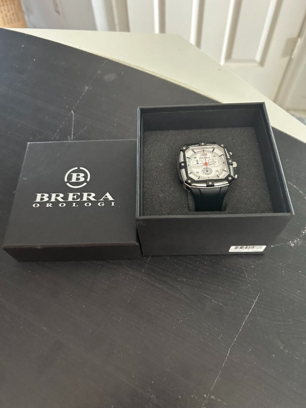 BRERA Orologi Supersportivo Square BRSS2C4601 Black Chronograph Watch